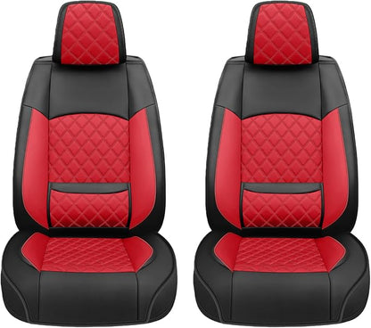 for Subaru Outback 2007-2026 Car Seat Covers, Front Pair, Red | Luxury Full Coverage Leather Seat Protectors, Waterproof Breathable, Non-Slip, Easy to Install, Airbag Compatible, All-Season - Image 8