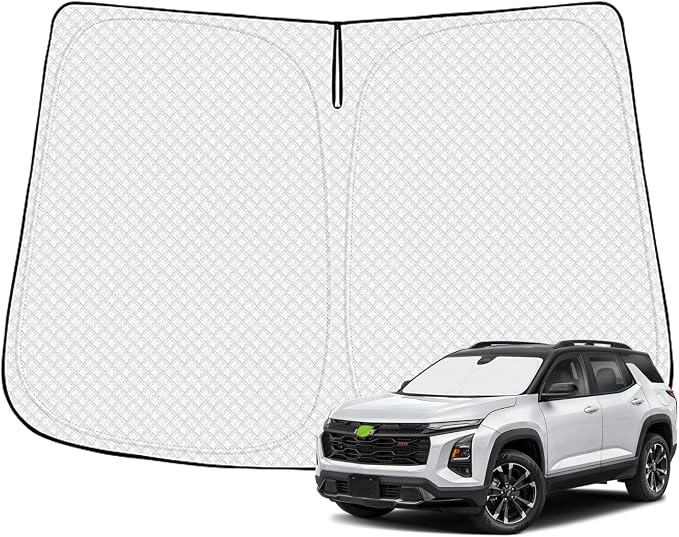 Canvcle Windshield Sun Shade for 2025 2026 Chevrolet/Chevy Equinox Accessories Thicken 6-Layer Front Window Sunshade Cover Sun Visor Protector Foldable Block UV Rays Keep Vehicle Cool by Canvcle