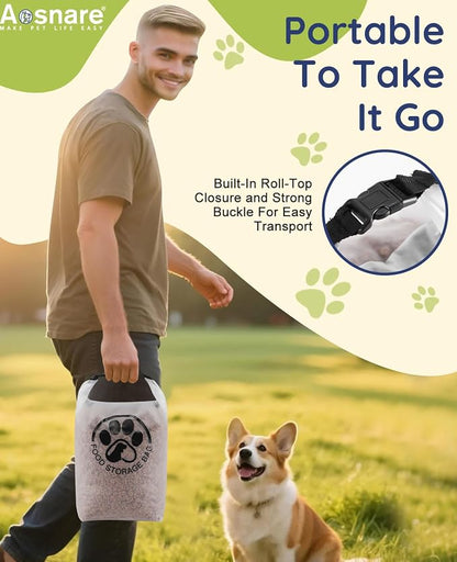 25 Cups Pet Food Storage Bag for Travel - Transparent Leak-Proof Dog Food Container with Roll-Top Closure, Keeps Kibble Fresh for Camping Trip, Dog Boarding, Weekend Getaways - Image 2