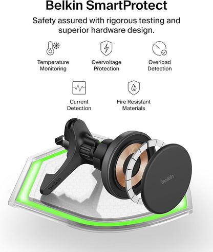 Belkin Qi2 15W Magnetic Wireless Vent Mount, Fast Charging Car Charger | MagSafe Compatible, iPhone 15/16/17, Samsung Galaxy S26, AirPods, iPads, MacBook, Chromebook, Car Phone Charger - Image 8