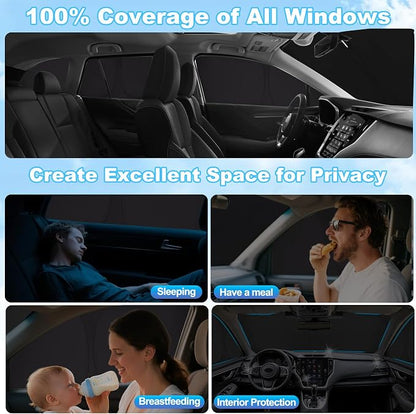 XCBYT 2021-2024 Outback Window Shades, Blackout Sun Insulated 8PCS | 6-Layer blocks heat for lunch breaks, camping. keep full privacy/car cool, Tuck into frames to prevent falling when door open - Image 5