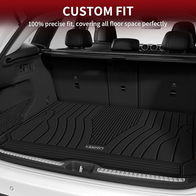 LASFIT Cargo Liner for Mercedes Benz GLC SUV 300/43 AMG 2023-2026 |    & (350e & 63 AMG S E Performance), All Weather TPE Non-Slip Trunk Mat, Black - Image 4