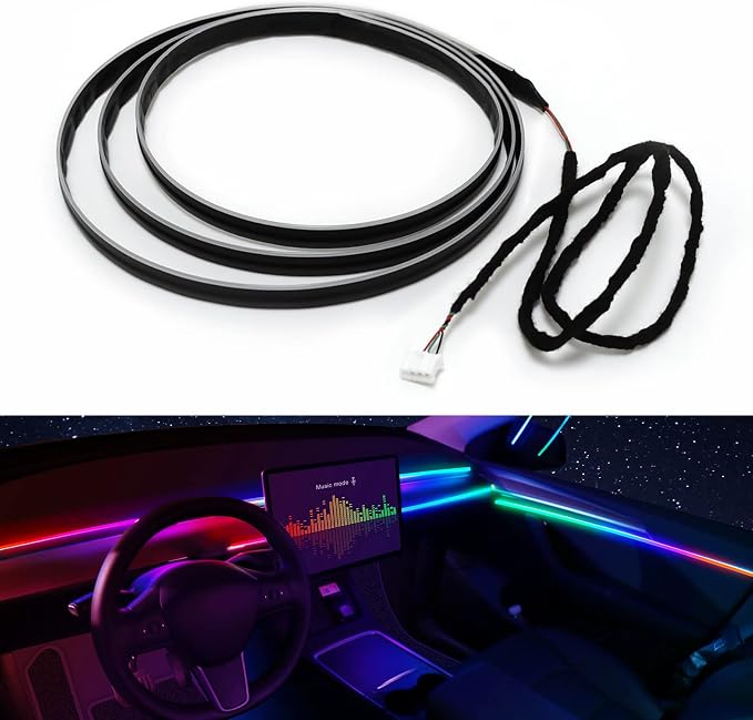 Dreamcolor Acrylic Interior Car LED Strip Light 29.5-inch, Fits Dreamcolor Main & Sub-Controllers by MAODANER