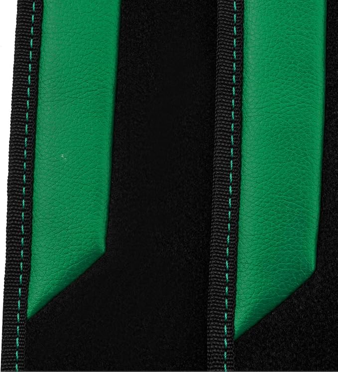 CAR PASS Embroidery Butterfly Car Floor Mats, Green Carpet Floor mats with Heel Pad, Universal Fit for Suvs,Sedans,Trucks,Cars, Set of 4 (Black and Green) - Image 5