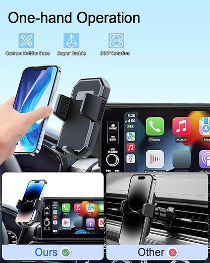 PZK Car Phone Holder for Toyota Prius 2023-2025 2026 Accessories 12.3-Inch | Auto Lock Car Phone Mount Fixed Clip 360° Rotation Hands-Free with Sunglasses Storage Box Universal Fit for 4-7'' Phones Case - Image 9