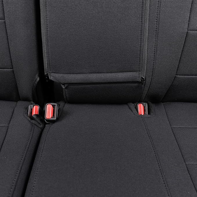 CRV Seat Covers Custom Fit for 2017-2021 2022 Honda CRV LX, EX, SE, EX-L,Touring,Hybrid,Full Coverage Polyester Car Seat Protector(Full Set,Black) - Image 5