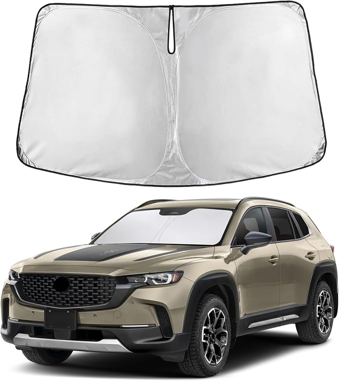 Autovir Windshield Sun Shade Fit for 2023-2024 2025 2026 Mazda CX50 | Sunshade, Front Car Window Shades Sun Visor, Blocks UV Rays & Heat, Car Accessories by Autovir