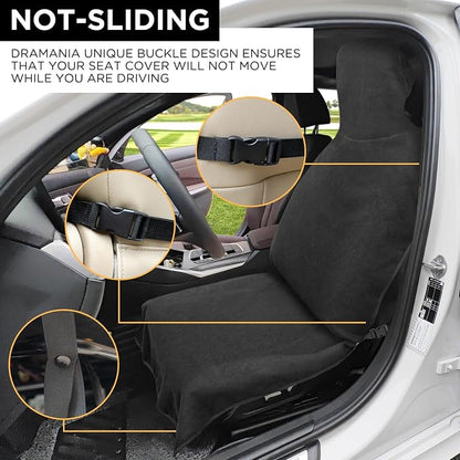 Waterproof Car Seat Cover Towel | Sweat-proof, Universal Fit for SUV & Truck, For Gym, Yoga, Pets, Workout, Beach, Microfiber Fabric, Machine Washable - Image 2