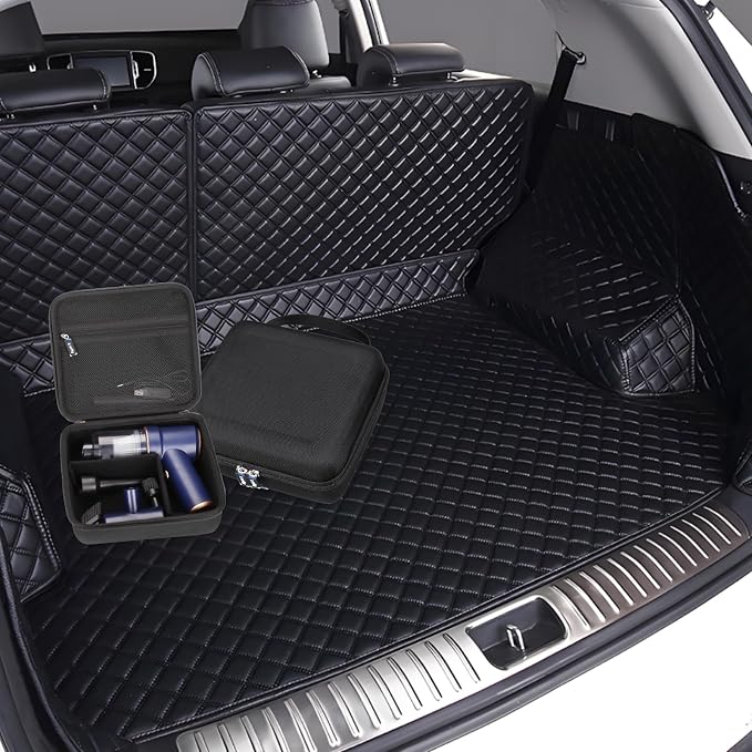 Hard Travel Case for KMM Handheld Car Vacuum Cleaner, Portable Auto Vacuum Cleaner Accessories Storage Bag Carrying EVA Case for KMM LT-117C 9000Pa Air Duster (Full Black) - Image 8
