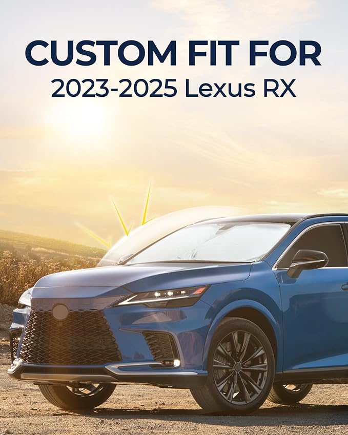 for Lexus RX 2023-2025 Car Window Shades, 8Pcs Full Window Covers | Privacy Sun Shade Set for Front Windshield Side and Rear Windows, Keeps Vehicle Cool for Camping Napping - Image 3