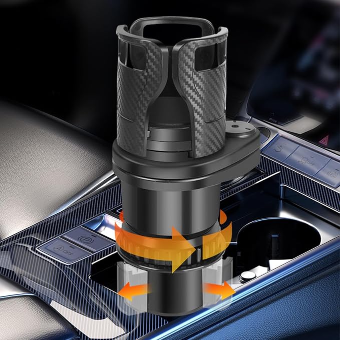 Cup Holder Expander for car, 2 in 1 Multifunctional Car Cup Holder Extender Adapter,with Adjustable Base,Compatible with Hydro Flask, Yeti, Nalgene, 32/40 oz Large Bottles Drinks Mugs - Image 5