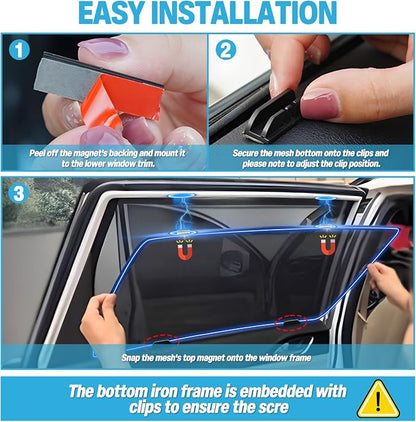 ZATOOTO Mesh Car Window Shades for Subaru Forester 2019-2024 | Mesh Shades Ventilate, Block Sun & Preserve Privacy, Easy Install, Note: Unfold Gently, Edges Wear With Frequent Use. - Image 8