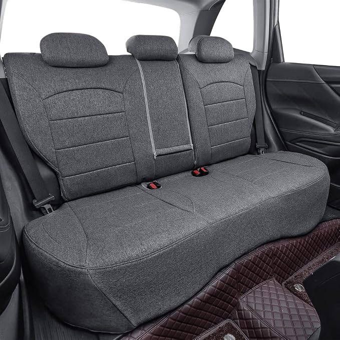 coverdream Forester Car Seat Covers Custom Fit for 2009-2013 Subaru Forester Seat Covers,Rear Seat Without Cup Holder,Full Coverage Polyester Seat Protector(Full Set,Gray) - Image 2