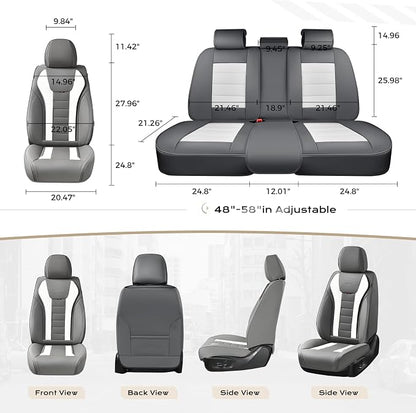Coverado Car Seat Covers, Front Covers for Cars, Car Seat Cover Front Seats, Automotive Seat Cover, Waterproof, Leather Car Seat Cushion, Universal Interior Covers Seat Protectors for Most Cars - Image 6