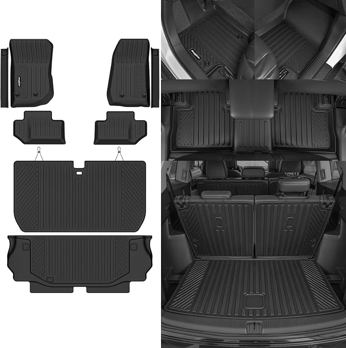 Floor Mats for 2014-2017 Jeep Wrangler JK 2-Door Accessories | (Not for JL or 4XE or 4 Door) Trunk Mat & Backrest Mats & Door Sill Guard All Weather TPE Interior Floor Liners - Image 8