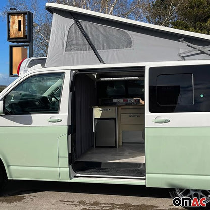 OMAC 54" x 71" Cab Divider Van Cabin Curtain Campervan Kit Black - Image 5
