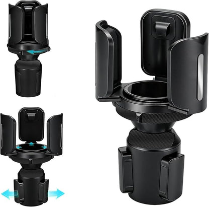 Car Cup Holder Expander, Auto Cup Organizer Expander Holder, Auto Insert Cup Holders with Adjustable Base, Automatic Car Cup Holder Expander Holds Large Water Bottles for Most Coffee Mugs by Unknown