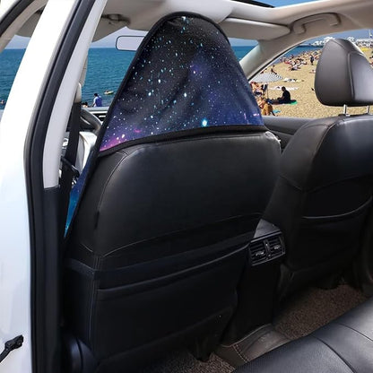 Towel Seat Cover for Trucks SUV, Car Seat Protector Cover Waterproof Car Seat Towel Cover After Gym Beach Travel Sport(Galaxy Moon Owl Print,2Pcs) - Image 4