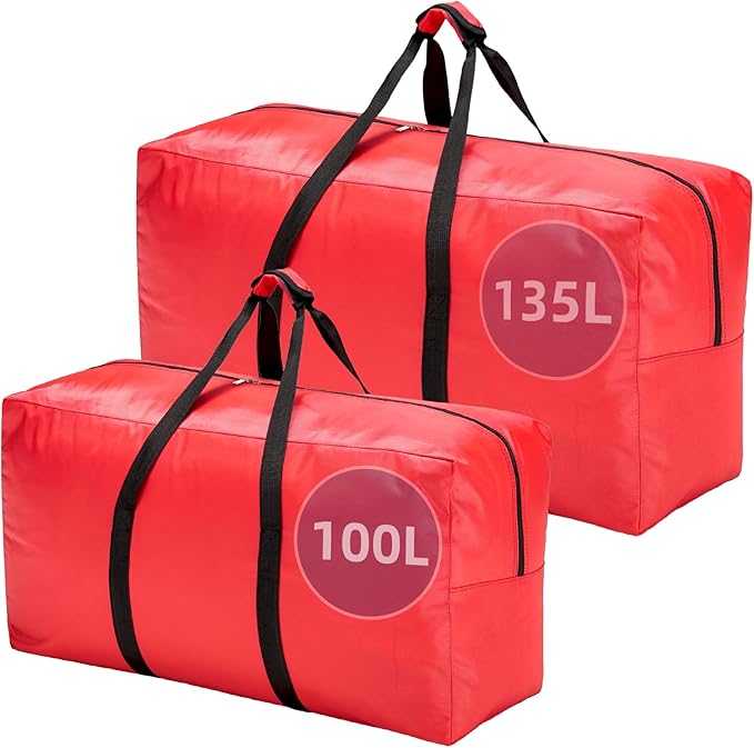 Extra Large travel duffel bag with Strong Handles, Waterproof duffel bag, Durable Zippers, Extra Large Storage Totes for Space Saving and Moving Supplies by Unknown
