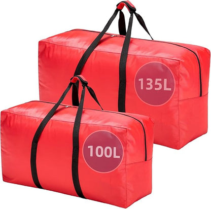Extra Large travel duffel bag with Strong Handles, Waterproof duffel bag, Durable Zippers, Extra Large Storage Totes for Space Saving and Moving Supplies by Unknown