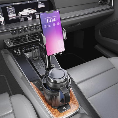 Car Cup Holder Phone Mount, 2 in 1 360° Rotation Long Arm Vehicle Cup Cell Phone Holder Expander with Adjustable Base, Automotive Drink Bottles Smartphones Stand, Universal Fit (Green) - Image 5