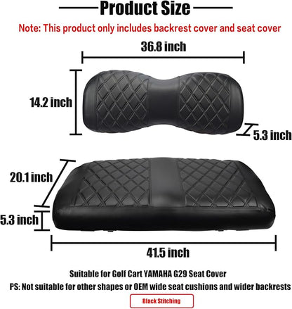 NOKINS Golf Cart Diamond Front Seat Covers for Yamaha Drive G29 & Drive 2 | Durable Vinyl Build；UV Resistant；All-Weather Protection - Image 5