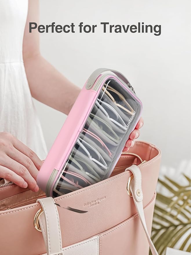 Travel Sunglasses Organizer Case, Clear Sunglasses Travel Case | Glasses Case Multiple Pairs with Adjustable Slots, Hard Shell Sunglass Storage Organizer for Women Men/Camping/Beach etc. - Image 8
