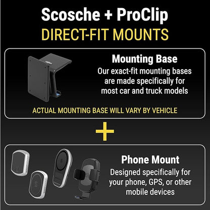 Scosche MagicMount Pro2 Magnetic Car Cell Phone Holder with AMPS Mounting Plate for Scosche/ProClip Vehicle Specific Mount Bases, Phone Stand Compatible with MagSafe, iPhone, Samsung - Image 9
