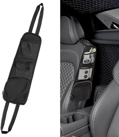 Car Seat Side Organizer, Car Backrest Side Storage Hanging Bag, Multifunctional Mesh Net Pocket Hold Mobile Phone, Wallet, Glasses, Universal Seat Storage Accessories for Car SUV Truck (1PCS) by Unknown