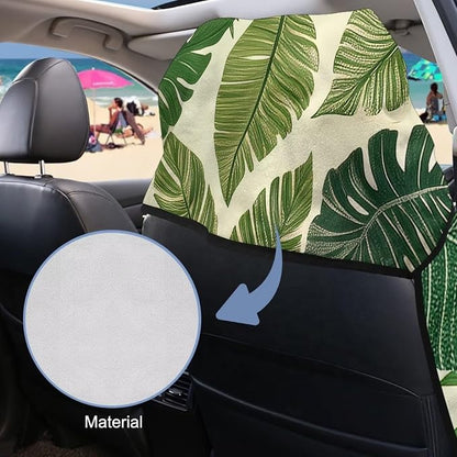 Palm Leaf Car Towel Seat Cover Soft Comfortable Front Seat Towel Cover Easy to Installation Cars Accessories for Cars, Trucks, Sedans, Vans, SUVs - Image 3
