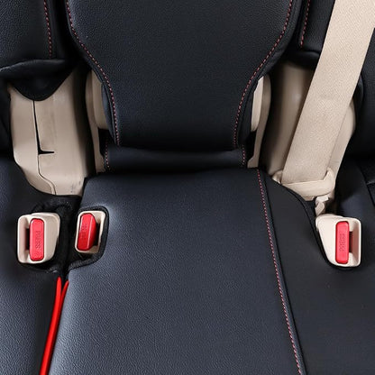 EKR Car Seat Covers Custom Fit for Toyota 4Runner(7 Seats) Full Set | for Toyota 4 Runner 2025-2026 Seat Covers for SUV,Airbag Compatible,Pet-resistant,Faux Leather(Black with Red Piping) - Image 4