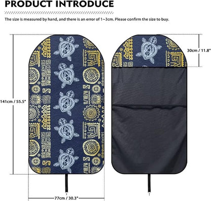 Car Seat Cover Protector Front Seats Only Anti-Slip Back Fabric Easy to Install Waterproof Bucket Towel Seat Covers for Trucks SUV Jeep(Aztec Sea Turtle,2Pcs) - Image 5