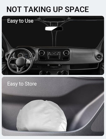 Proadsy Custom Fit Car Windshield Sun Shade for 2007-2026 Benz Sprinter | 240T Heat Shield, Drops Temp 54°F, Blocks 99% UV, Prevents Dashboard Cracking, Summer Parking & Beach Trips, Easy Twist-Fold - Image 9