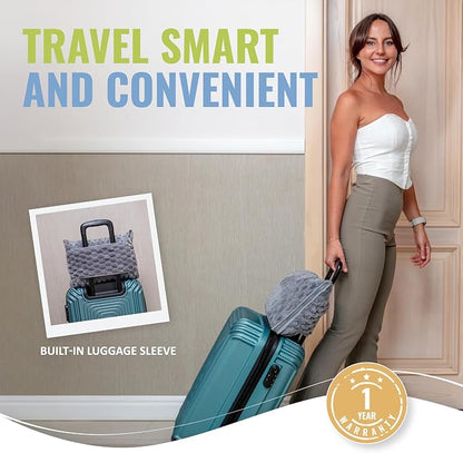 BOACAY Packable Travel Blanket for Airplane, Car - Compact Office Blanket - Portable Pillow for Adults, Kids with Case, Luggage Sleeve, Backpack Clip - Image 4