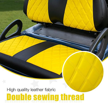 NOKINS Golf Cart Diamond Vinyl Seat Covers Fits Club Car Precedent 2004-UP | OEM Standard Front Seat Cushion,No Nails Required - Image 4