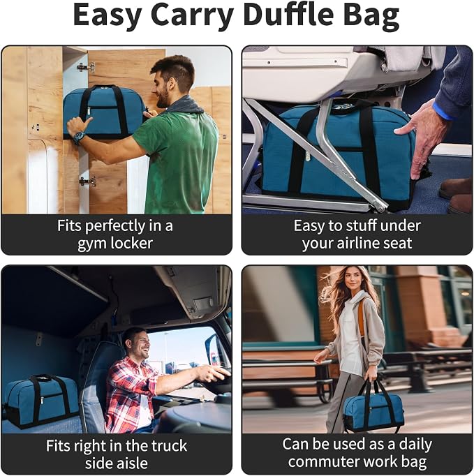 Apenze Small Gym Bag 14 inch Duffel Bag | Mini Carry On Bag, lightweight,Travel Sport ,Blue - Image 2
