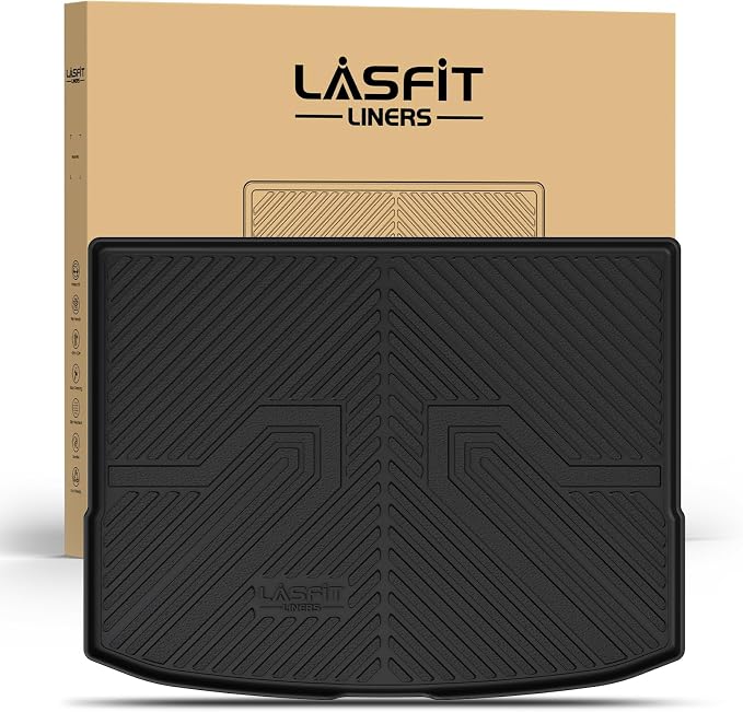 LASFIT Cargo Mat for Kia NIRO 2026 2025 2024 2023 (Fit EV & Hybrid) | Not Fit PHEV, All Weather TPE Custom Fit Cargo Trunk Mat Accessories, Black by LASFIT