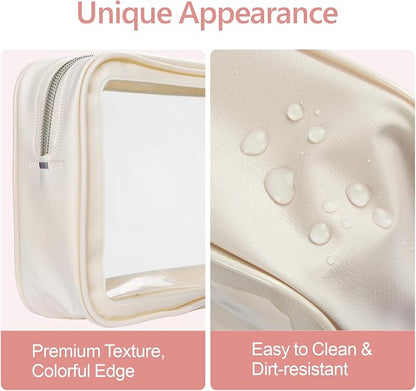 Clear Makeup Bag Foldable - TSA Approved Toiletry Bag for Travel | Metal Zipper, Reinforced Seam, Water Resistant, Medium for Carry-on, Large for Checked Luggage, for Car Storage Organizer - Image 9