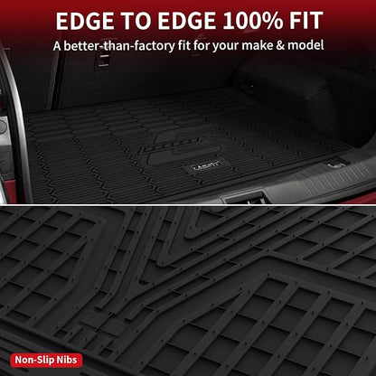 LASFIT Cargo Mat for Ford Mustang Mach-E 2021 2022 2023 2024 2025 2026 | Custom Fit Trunk Base Upper Position Liner All Weather Protector TPE One-Piece Design Easy Installation & Clean, 1pc Black - Image 4
