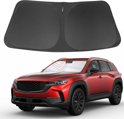 Front Windshield Sun Shade Foldable Car Front Window Sun Shade Windshield Shade Custom Fit for 2023-2026 Mazda CX50 Block UV Rays Car Accessories Heat Keep Cooler by FannycCargoCover