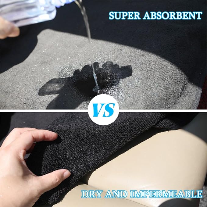 55.12 x 29.53 Inch Washable Towel Front Seat Cover, White | soft anti-pilling cloth, neoprene grip dots, elastic straps, fits most cars, SUVs, and trucks, interior accessories - Image 4