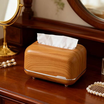 Decorative Tissue Box Holder, Rectangle Tissue Box Cover | Rectangular Kleenex Box Covers For Countertop, Coffee Table, Office, Car Rectangular Tissue Dispenser - Image 5