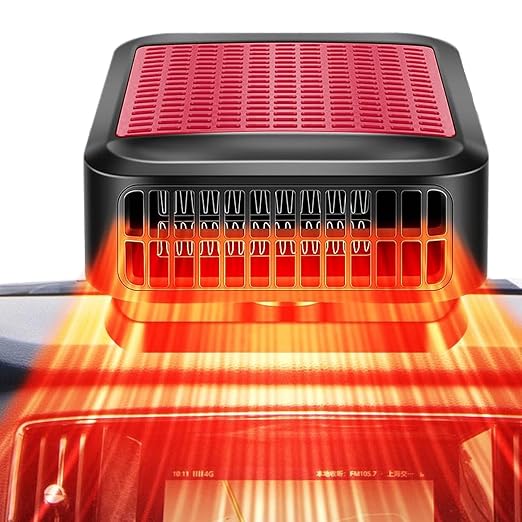 Portable Car Heater & Defroster – 12V 200W Fast Heating and Cooling Fan | Plug in Cigarette Lighter Windshield Defogger,with 360° Rotatable Portable Car Heaters for Vehicle, SUV & RV by Unknown