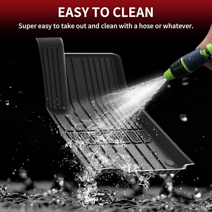 LASFIT Floor Mats for Jeep Grand Cherokee L 2021-2025 2026 6 Passengers | ONLY for Without Center Console, All Weather, TPE, Custom Fit, Car Mats, Floor Liners, 1st & 2nd & 3th Row, Black - Image 5
