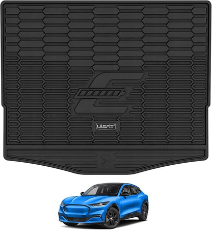 LASFIT Cargo Mat for Ford Mustang Mach-E 2021 2022 2023 2024 2025 2026 | Custom Fit Trunk Base Upper Position Liner All Weather Protector TPE One-Piece Design Easy Installation & Clean, 1pc Black - Image 9