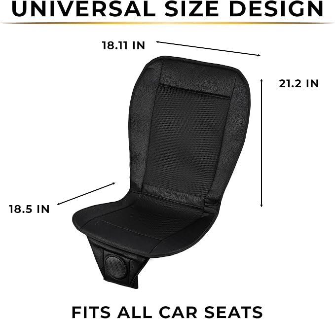ZONETECH Cooling Car Seat Cover, Black Automotive Adjustable Temperature Comfortable Cooling Car Seat Cover (2 Pack) - Image 6