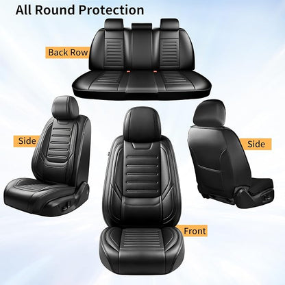 Car Seat Covers Compatible with Kia Sportage 2009-2026, Premium Full Coverage Leather Automotive Seat Protectors, All Seasons Waterproof Breathable, Airbag Compatible, Full Set, Black - Image 9