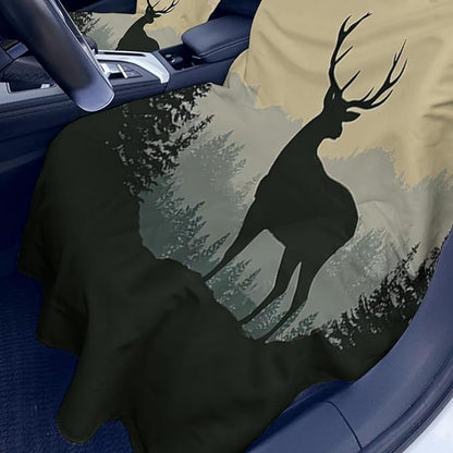 2 Pack Car Towel Seat Covers with Storage Bag, Multifunctional Towel for Gym Outdoor Sport, Picnic, Beach, Pet Dog Travel,Non-Slip Washable Car Seat Protector (Elk and the Sun) - Image 3