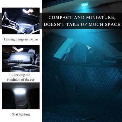 Wevdn 2 PCS Car LED Lights Interior Wireless, Magnetic Car Ambient Lighting with 6 Bright LED Lamp Beads, Portable USB Rechargeable Vehicle Interior Led Night Light for Car (Ice Blue) - Image 4