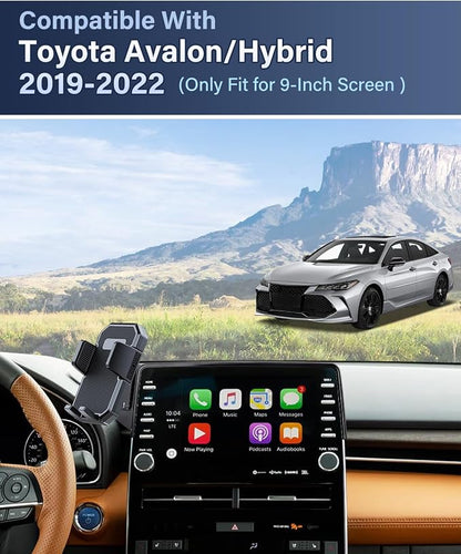 PZK Car Phone Holder for Toyota Avalon/Avalon Hybrid 2019 2020 2021 2022 Accessories 9-Inch Screen Fixed Clip Auto Lock Car Phone Mount for 4.0-7.0 Inch Phones 360° Rotation Not Affect Vent Cradles - Image 2